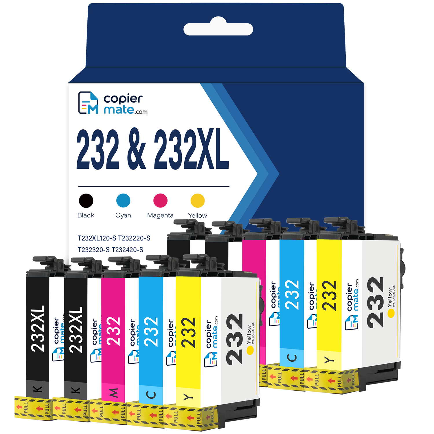 232XL-KCMY-10 Compatible Epson 232XL Black and 232 Color Ink Cartridges 10-Pack - Image 1