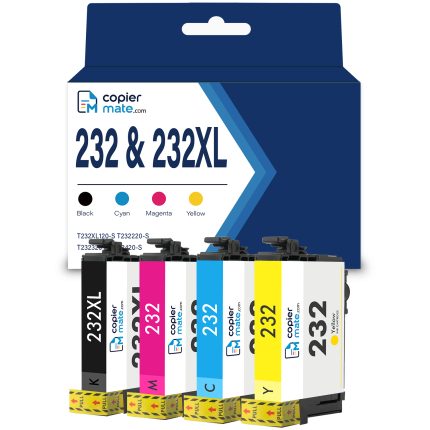 Compatible Epson 232XL Black and Epson 232 Color Ink Cartridges 4-Pack