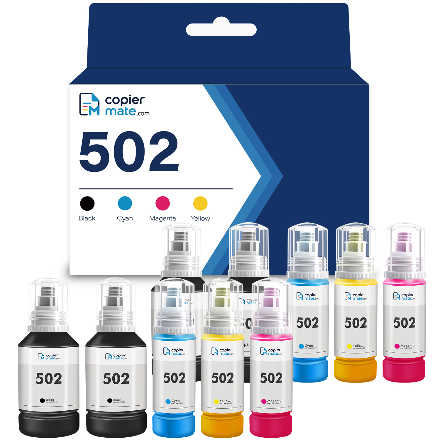 502-KCMY-10 Compatible Epson EcoTank Ink 502 10-Pack - Ultra High Yield - Image 1