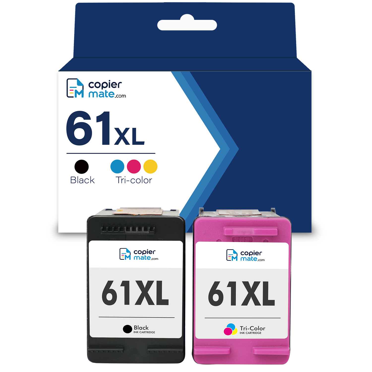 61XL-2PK Compatible HP 61XL Ink 2‑Pack | Black and Tri‑Color Set - Image 1