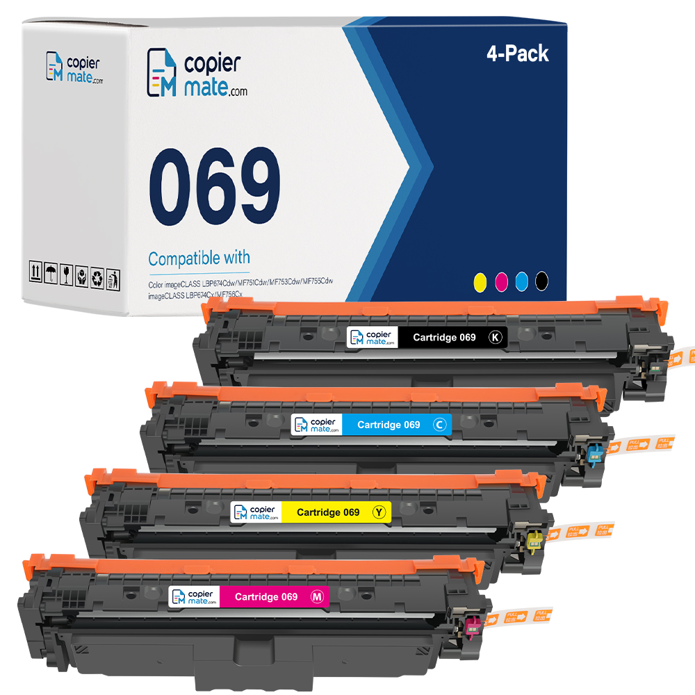 Cartridge 069-主图-KCMY Compatible Canon 069 Toner Cartridge 4-Packs | Standard Yield - With Chip - Image 1