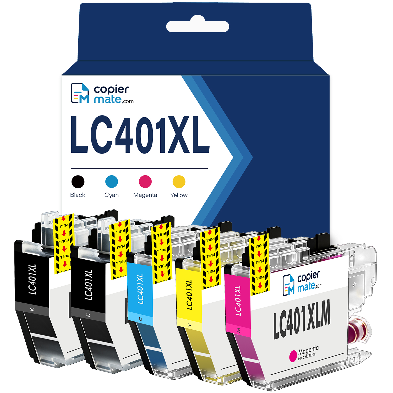 LC401XL-2KCMY Compatible Brother LC401XL Ink 5-Pack | High Yield - Image 1