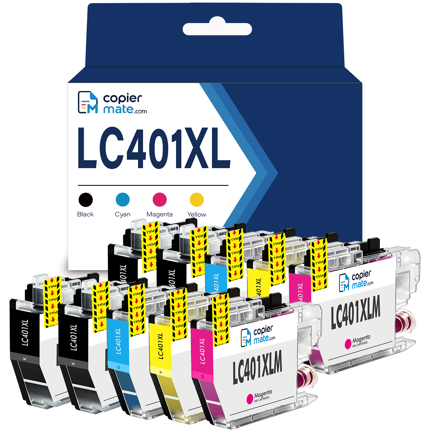 LC401XL-KCMY-10 Brother Printer Ink LC401XL Replacement 10-Pack - High Yield - Image 1
