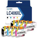 Compatible Brother LC406XL Ink Cartridge 8-Pack - High Yield