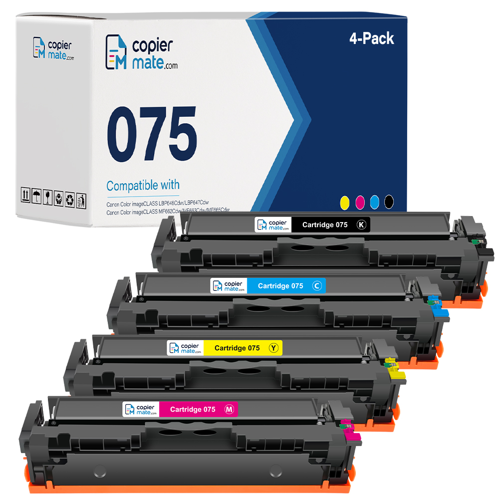 Compatible Canon 075 Toner Cartridge 4-Pack | Standard Yield - Image 1