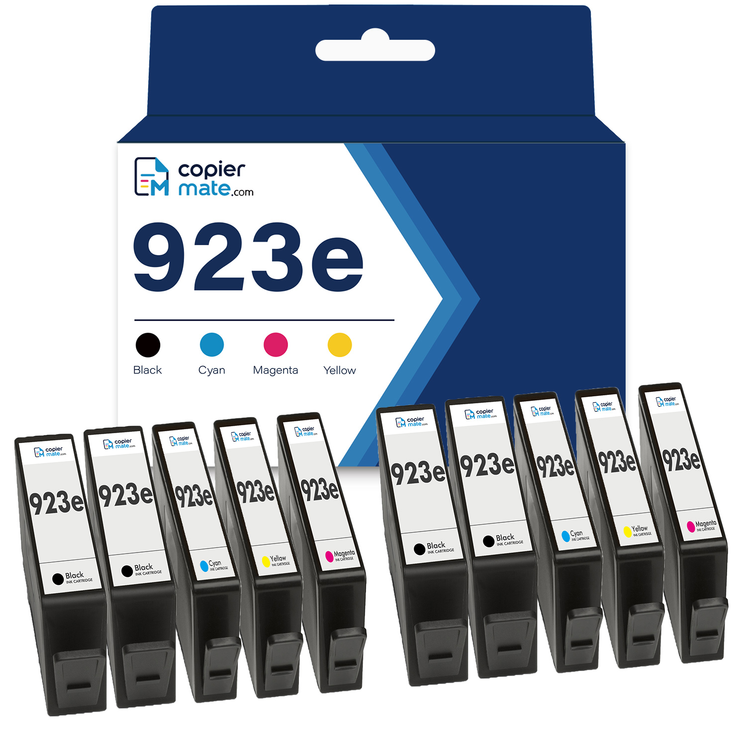 HP 923e-KCMY-10 Compatible HP 923e 923XL Ink Cartridges 10-Pack | 4 Black + 2 Cyan + 2 Magenta + 2 Yellow - Image 1