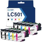 Compatible Brother LC501 Ink Cartridges 10-Pack | 4 Black + 2 Cyan + 2 Magenta + 2 Yellow