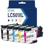 Compatible Brother LC501XL Ink Cartridges 5-Pack | 2 Black + Cyan + Magenta + Yellow