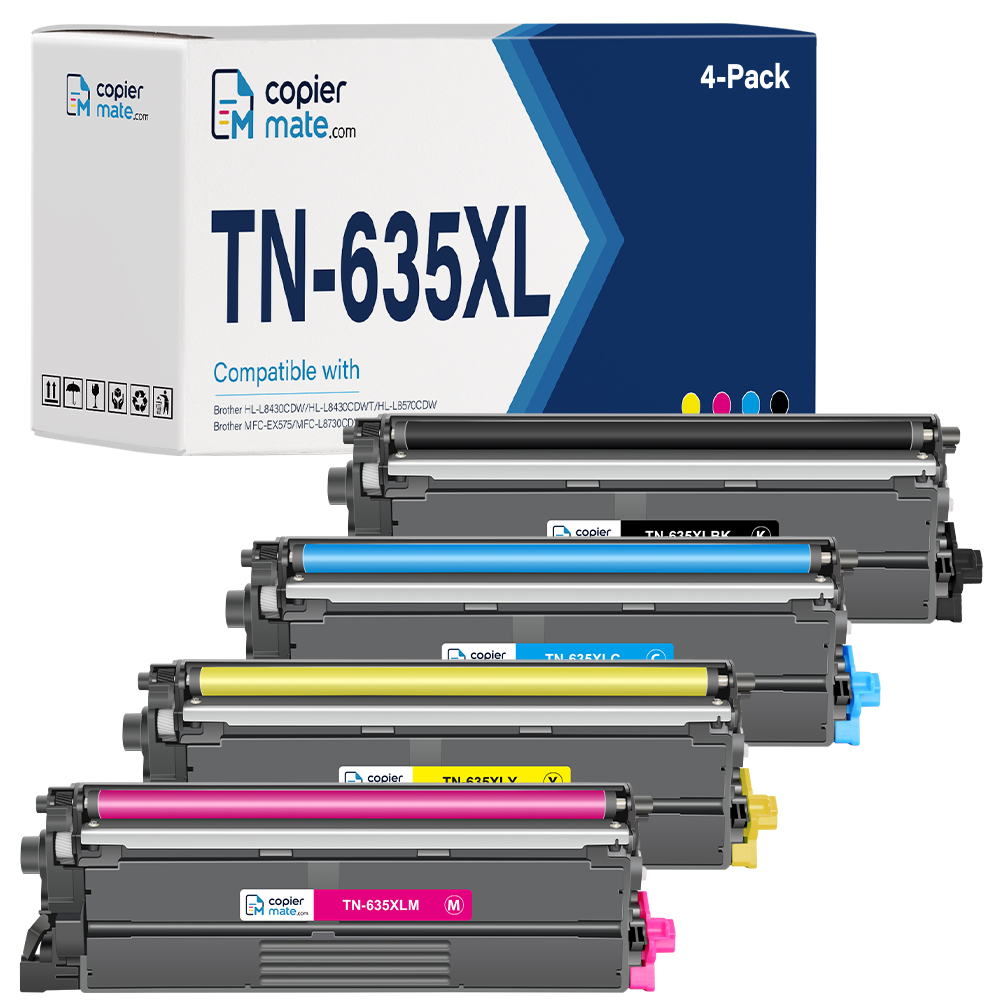 Compatible Brother TN635XL Toner Cartridge 4-Pack | High Yield - Image 1