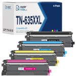 Compatible Brother TN635XXL Toner Cartridge 4-Pack | High Yield