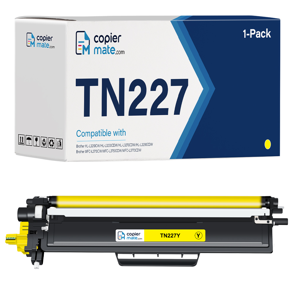 TN227-主图-Y Compatible Brother TN227 Yellow Toner Cartridge - Image 1