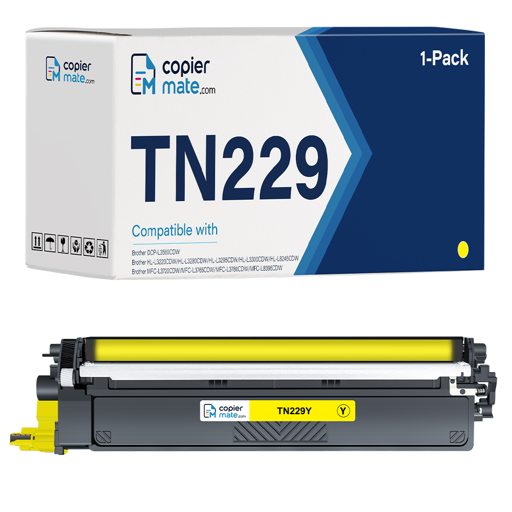 TN229-主图-Y Compatible Brother TN229 Yellow Toner Cartridge - Image 1