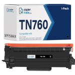 Compatible Brother TN760 Black Toner Cartridge 1 Pack | Standard Yield