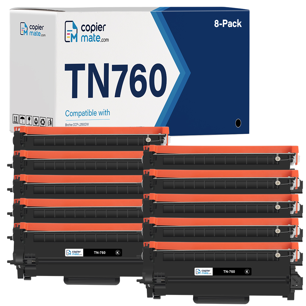 TN760-主图-10 Compatible Brother TN760 Black Toner Cartridge 10-Pack - Image 1
