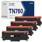 Compatible Brother TN760 Black Toner Cartridge 4-Pack | Standard Yield