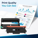 Compatible 1 Brother DR730 Drum Unit & 3 TN760 Toner Set - Image 4