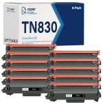 Compatible Brother TN830 Black Toner Cartridge 10-Pack - With Chip