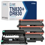Compatible Brother DR830 Drum Unit and TN830 Black Toner Cartridge Set