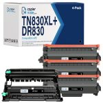 Compatible Brother 1 DR830 Drum and 3 TN830XL Toner Cartridge Set
