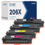 Compatible HP 206X Toner Cartridge 4-Pack | High Yield