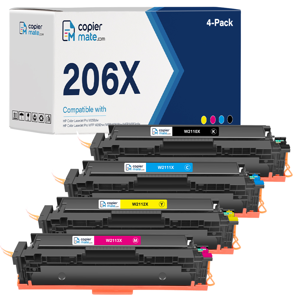 W2110X-主图-KCMY Compatible HP 206X Toner Cartridge 4-Pack | High Yield - Image 1
