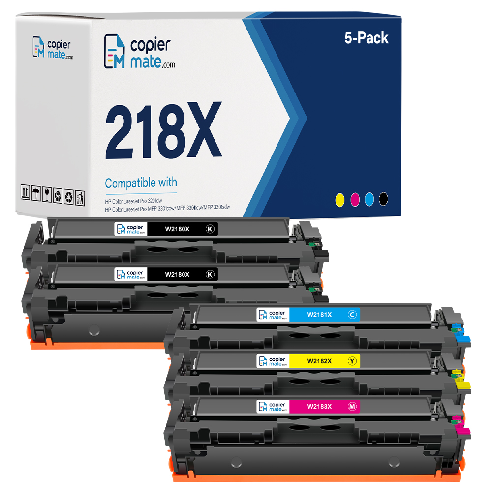 W2180X-主图-KCMY 拷贝 Compatible HP 218X 5-Pack Toner Cartridge | High Yield - Image 1