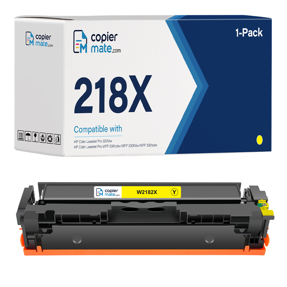 W2180X-主图-Y Compatible HP 218X Yellow Toner Cartridge | High Yield - Image 1