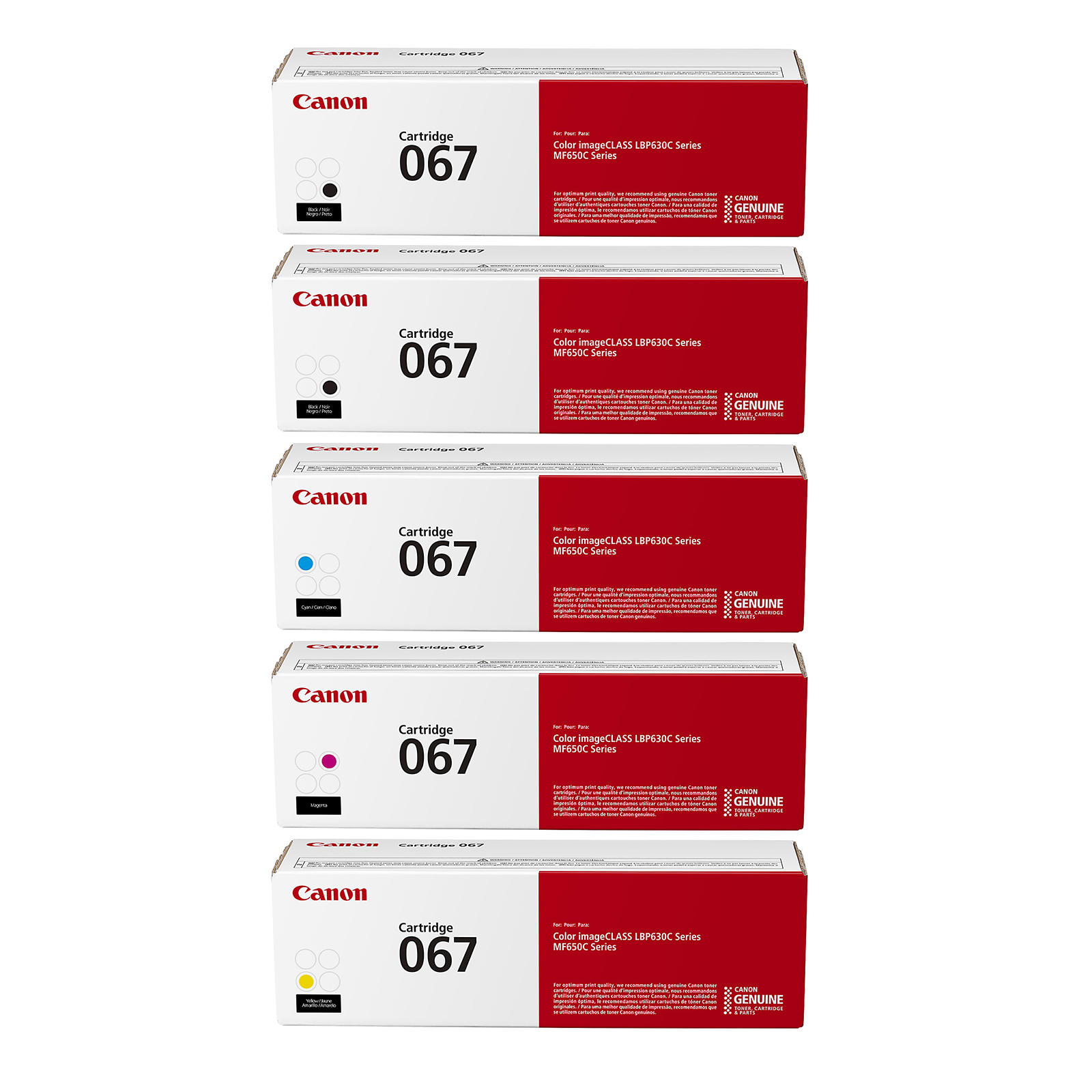 2KCMY-2 Original Canon 067 Toner Cartridge 5-Pack | Standard Yield - Image 1