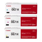 Original Canon 067H Tri-Color Toner Cartridge 3-Pack | High Yield