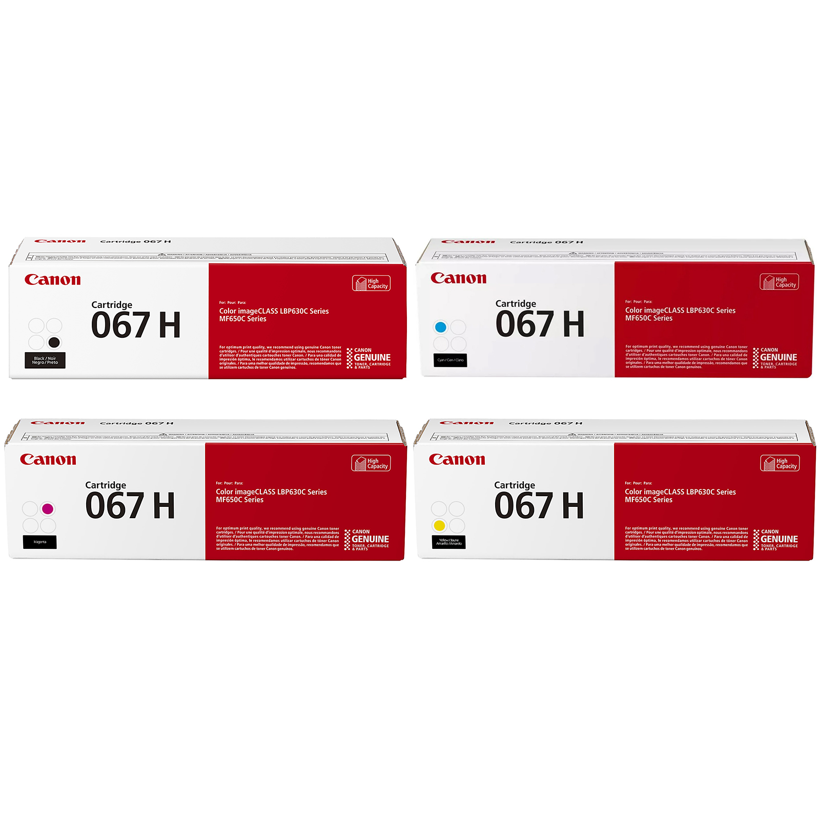 KCMY-1 Original Canon 067H Toner Cartridge 4-Pack | High Yield - Image 1